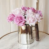 超高品质出口单支保湿手感玫瑰花 仿真花装客厅餐厅装饰品假花