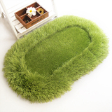 高档低弹丝3D加密加厚地垫 可爱床边垫椭圆形地毯 温馨婚房卧室垫