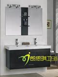 简约欧式1.2米双盆卫浴柜洗脸盆浴室柜组合橡木实木台盆洗手台柜