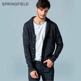 springfield欧洲西班牙大牌冬季新款时尚百搭纯棉针织衫男装