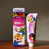 Pororo宝露露小企鹅儿童牙膏防龋齿混合水果味90g韩国原装进口
