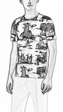英国代购 巴宝莉 burberry 男装 洛杉矶标志印花T恤衫 45196361