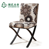 林氏木业现代铁艺餐椅时尚简约家用椅休闲创意靠背椅家具AP1022*