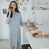 Cherrykoko韩国代购正品进口韩版春季新款短袖直筒宽松休闲连衣裙