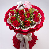 11朵红玫瑰花束北京鲜花速递深圳花店同城送花上门送女友武汉上海
