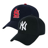 韩国代购-正品MLB经典款可调节洋基红雀队棒球帽 NY帽 藏蓝男女帽