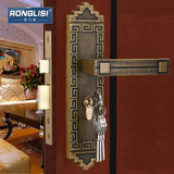 中式纯铜大门锁 全铜房门锁 室内卧室实木门锁 别墅门锁