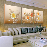 现代简约墙画沙发背景墙装饰画客厅无框三联画立体浮雕画壁画挂画