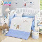 环保材质婴儿童床品6件套装床靠+床围+床单+枕头+被子0-11岁包邮