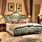 桃花石欧式双人床全实木床橡木床1.8米大床主卧室床家具组合套装