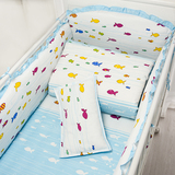 定制纯棉婴儿bb儿童床上用品床品套件四五七十件套床围被套包邮