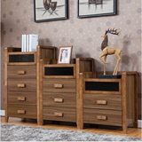 现代中式橡木实木卧室家具 储物柜收纳柜 简约三四五斗柜组合斗柜