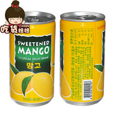 韩国进口乐天芒果汁饮料 夏季饮品 罐装180ml 整箱15瓶江浙沪包邮