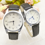 韩版时尚皮带男表 女士手表学生情侣手表对表石英时装表批发厂家