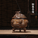包邮陶瓷盘香炉狮尊香炉创意仿古三足香炉居室香薰炉佛具用品佛教