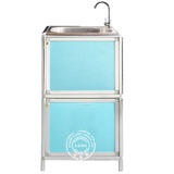 铝合金柜子包邮水池柜浴室水槽厨房柜简易小小柜子阳台洗菜柜现代
