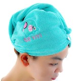 女式韩版 浴帽头套浴室淋浴洗澡防水干发帽 成人女款发帽子