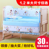 漆单层婴儿床多功能床摇篮床游戏床可变书桌童床带蚊帐