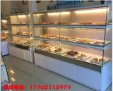 面包柜 蛋糕货架 糕点柜台 面包展示柜 翻盖式面包边柜玻璃展示柜