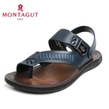 Montagut/梦特娇男鞋正品2015夏款时尚休闲沙滩鞋 夹趾凉鞋拖鞋