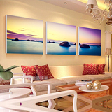 客厅装饰画现代简约挂画沙发背景墙壁画水晶画无框画壁画紫气东来