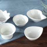 小碗 创意酱料碗纯白陶瓷调料碗沙拉碗意面碗西餐碗汤碗西式餐具