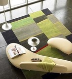 欧美风格 绿色  格子 加厚腈纶客厅茶几卧室满铺地毯地垫可定做