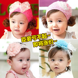 儿童发带头饰婴儿韩版假发发带打扮拍照发饰宝宝发带婴儿发饰包邮
