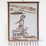蒙古毡画 草原牧歌 内蒙古工艺品 少数民族特色挂画 蒙古包装饰画