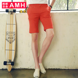 AMH男装韩版2016夏装新款潮流修身纯色休闲五分短裤男NR5261輣