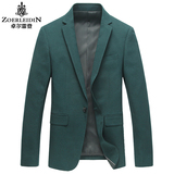 2016春秋季男士修身西服一粒扣英伦西装商务休闲纯色外套单西大码
