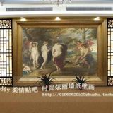 油画人物欧式大型壁画客厅沙发背景墙装饰画墙纸壁纸无缝墙画布