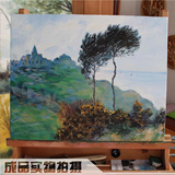 油画纯手绘高端定制 有成品   欧式风景 印象派莫奈 海边景色