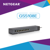 全新行货保5年 NETGEAR网件GSS108E插排式1000M8口千兆网管交换机