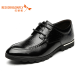 红蜻蜓男鞋 春季新款真皮皮鞋 男士商务正装低帮系带正品牛皮鞋
