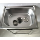 不锈钢水槽水斗水池洗菜盆带支架钢架子不锈钢水槽洗菜洗碗套餐
