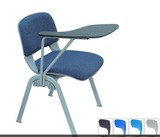 出口高档皮面布面折叠培训椅子带超大写字板会议椅休息室椅阅览