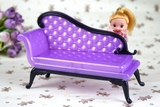 新款芭比娃娃玩具套装配件塑料贵妃靠背椅过家家家居椅子 满包邮