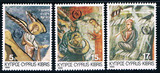 YA0450塞浦路斯1986国际和平年教堂壁画3全新0129