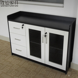 胜迪办公家具 茶水柜 文件柜  矮抽屉柜 打印柜 可带锁 黑白GZ002