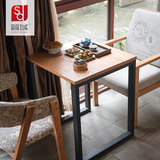 简域实木餐桌椅组合咖啡厅餐厅餐台北欧家具小户型饭桌 实木餐桌