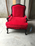 上海工厂直销美式单人沙发布艺休闲椅欧式法式黑色家具现货样板房