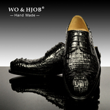 WO & HJOB威豪乔布正品固特异手工男鞋进口小鳄鱼背皮真皮底皮鞋