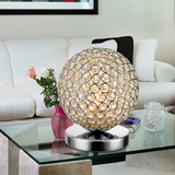 金色银色可调光简约现代LED水晶台灯创意装饰床头卧室客厅餐厅灯