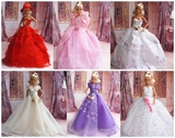 【9月新款】热卖 芭比娃娃的高档豪华礼服 衣服 婚纱 公主裙 15年