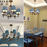 地中海美式吊灯客厅儿童房卧室蓝色餐厅欧式北欧风格灯具乡村吊灯