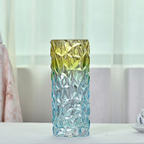 包邮 大号水晶玻璃花瓶富贵竹插花瓶 欧式创意彩色花瓶客厅摆件