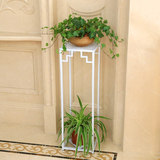 仿古铁艺花架子落地式花几 高品质花盆架吊兰绿萝承重植物花卉架