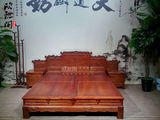 一米八中式双人床 实木雕花大床 结婚床 榆木明清仿古家具实木床