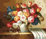 新品包邮数字油画DIY手绘花容静香花卉花瓶静物客厅卧室装饰画